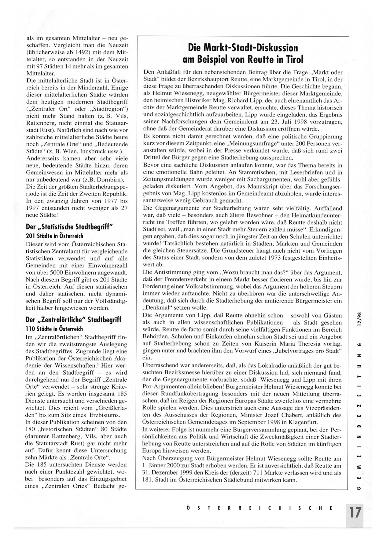 Stadt oder Markt - Artikel von Mag. Richard Lipp - 3